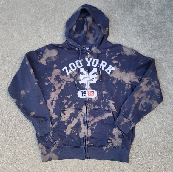Zoo York Other - Vtg Zoo York Custom Bleach-dyed Hoodie